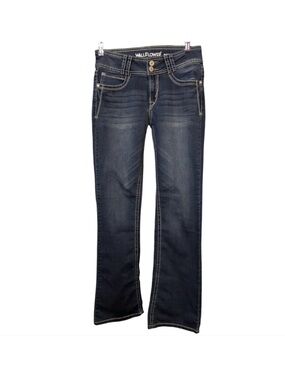 Wallflower Dark Blue Flare Jeans with Contrast Stitching